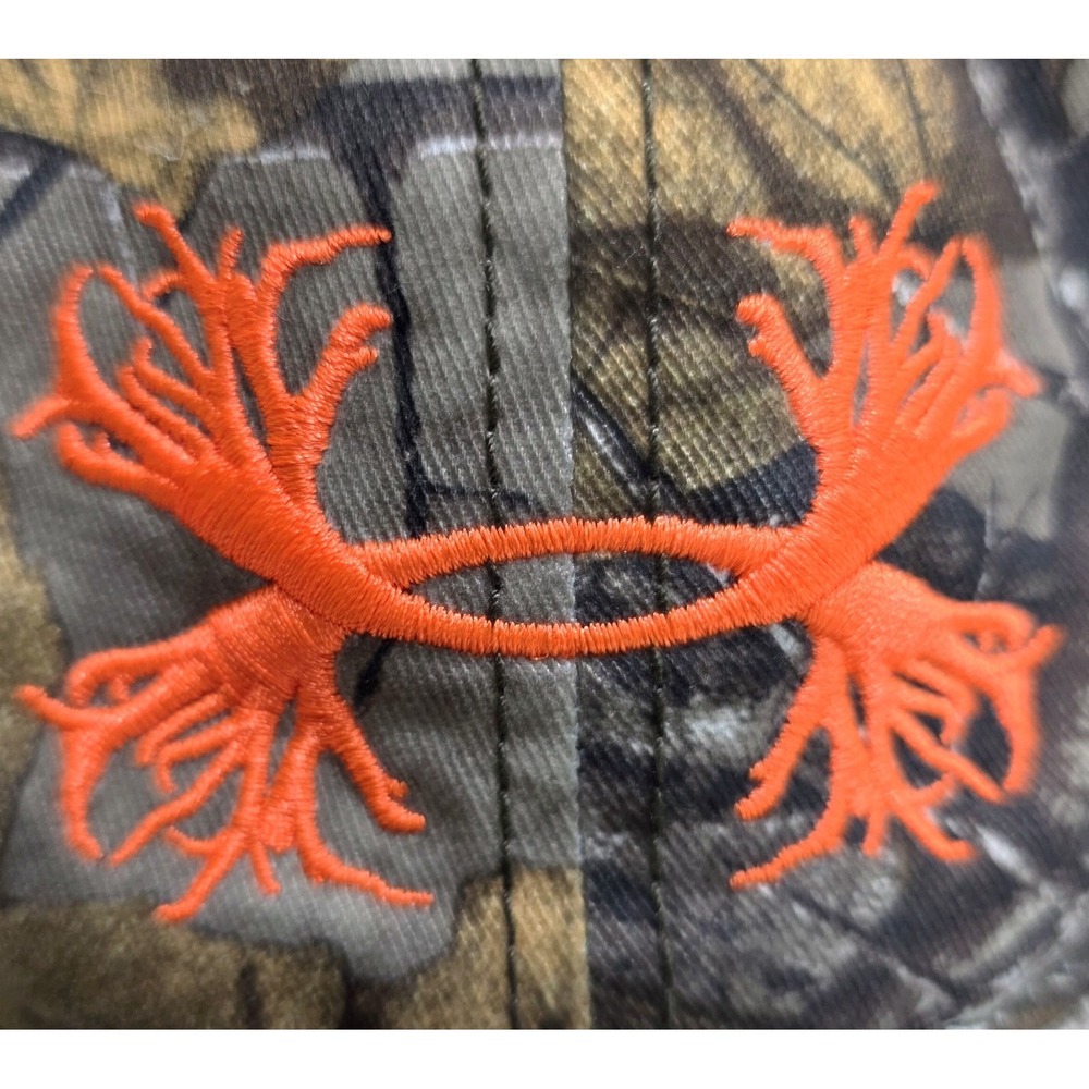 Actual Under Armour Realtree Camo Hat Cap LIMITED USE Orange Logo Snapback OSFA